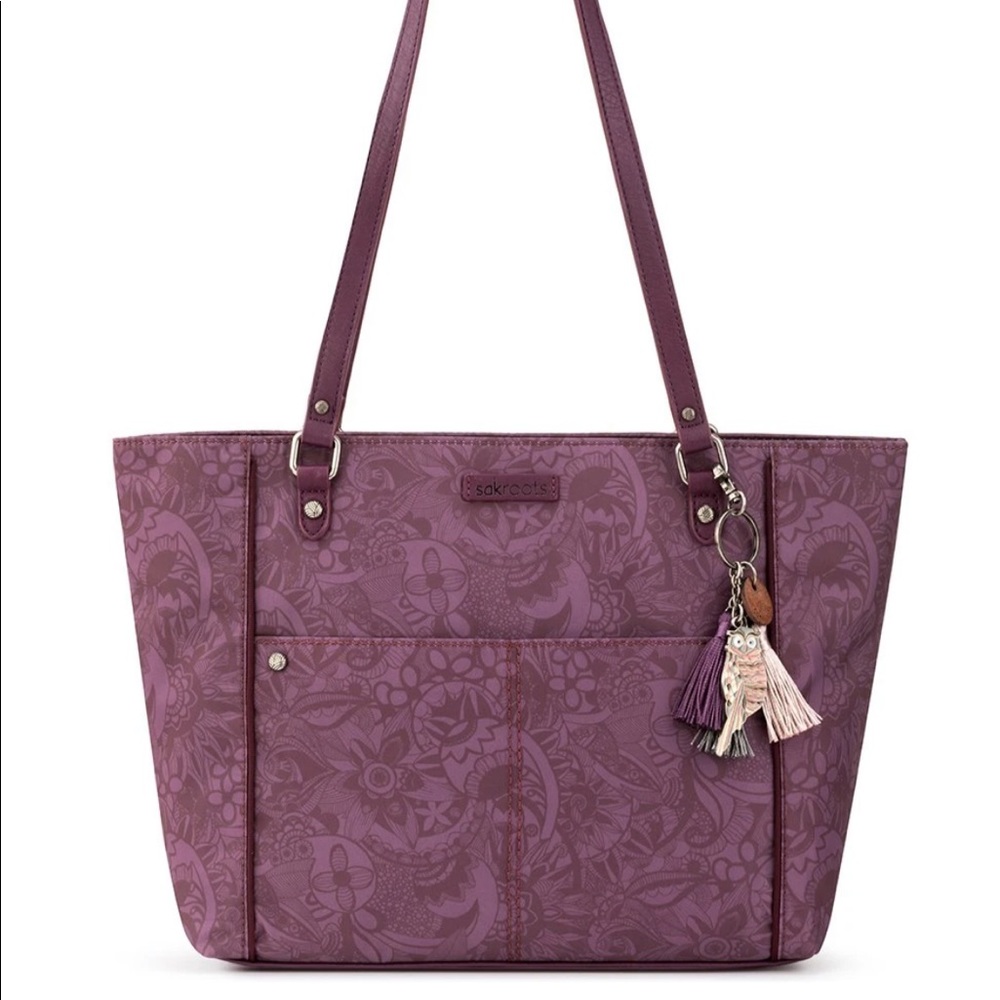 NWT Sakroots Metro Tote in Plum Spirit Desert